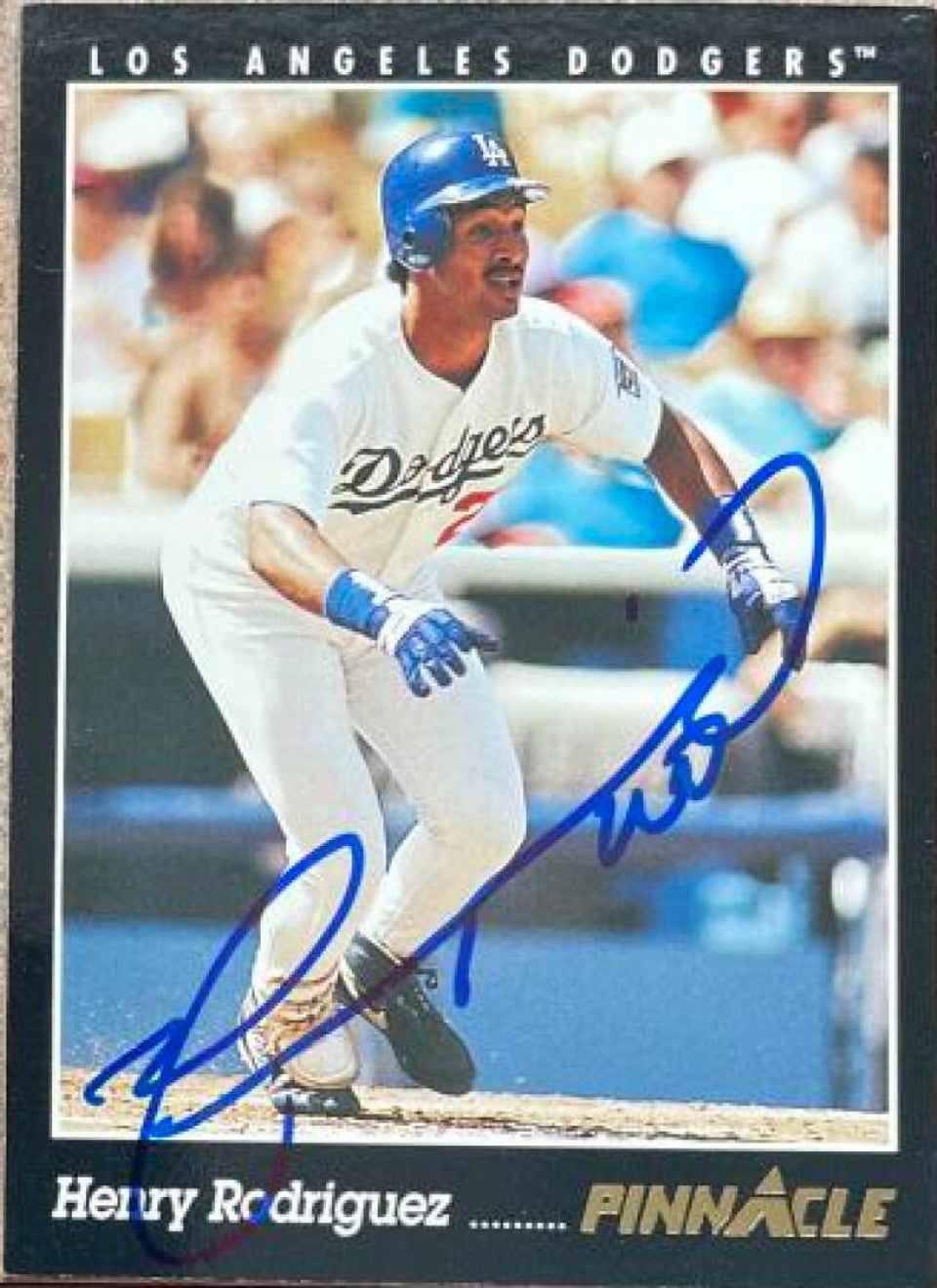 Henry Rodriguez Signed 1993 Pinnacle Baseball Card - Los Angeles Dodgers