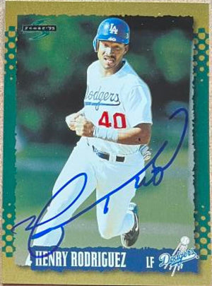 Henry Rodriguez Signed 1995 Score Gold Rush Baseball Card - Los Angeles Dodgers