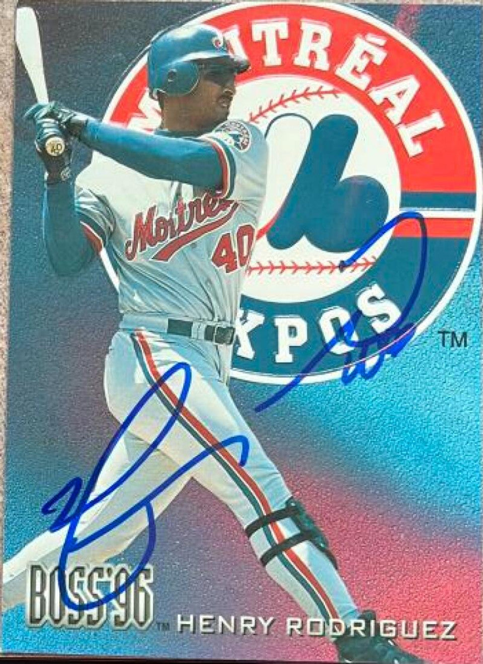 Henry Rodriguez Signed 1996 Circa Boss Baseball Card - Montreal Expos