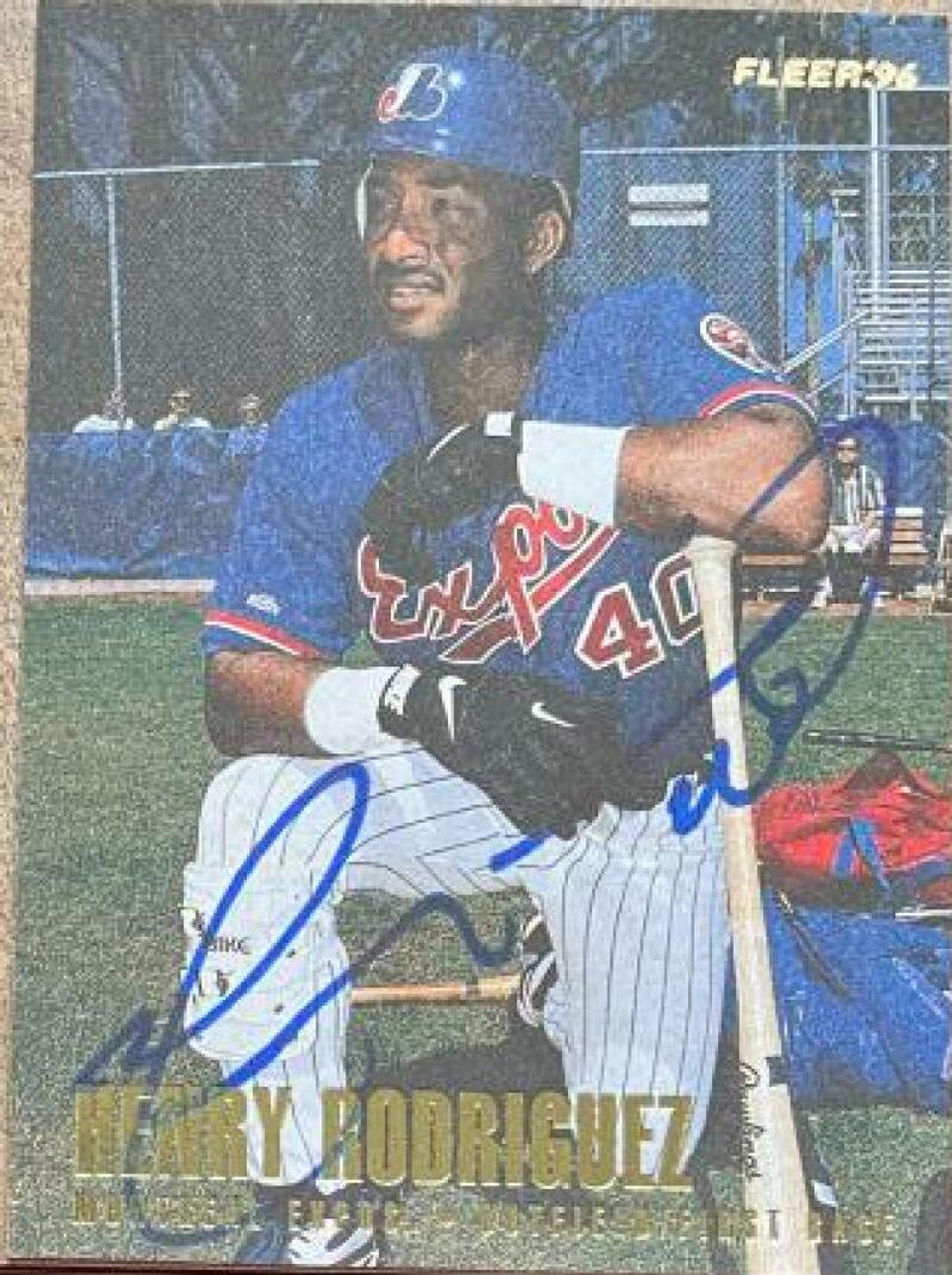 Henry Rodriguez Signed 1996 Fleer Update Baseball Card - Montreal Expos