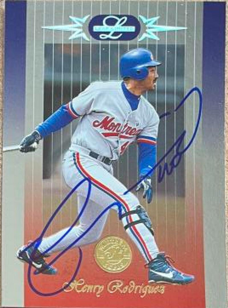 Henry Rodriguez Signed 1996 Leaf Limited Baseball Card - Montreal Expos