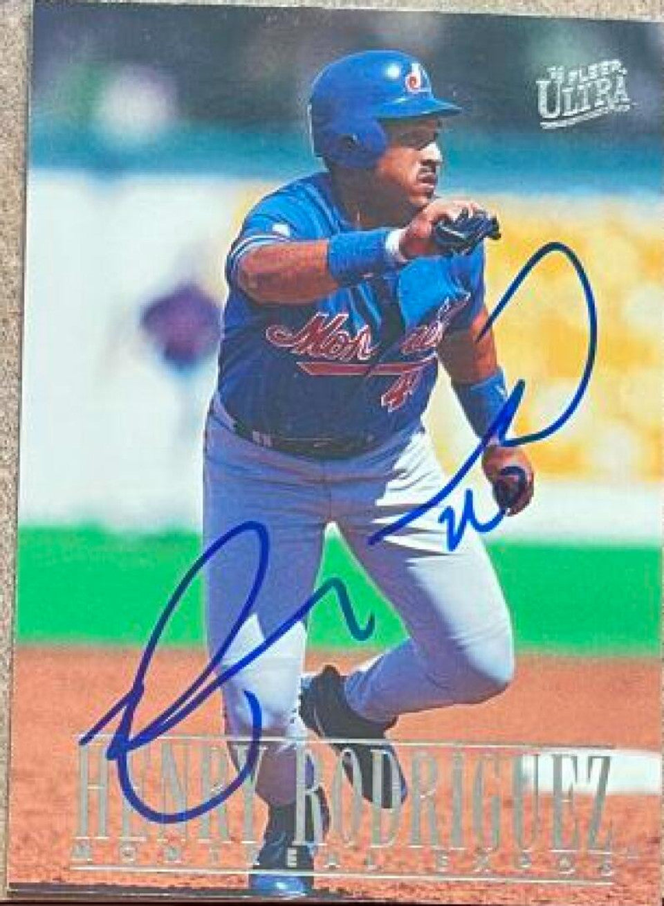 Henry Rodriguez Signed 1996 Fleer Ultra Baseball Card - Montreal Expos