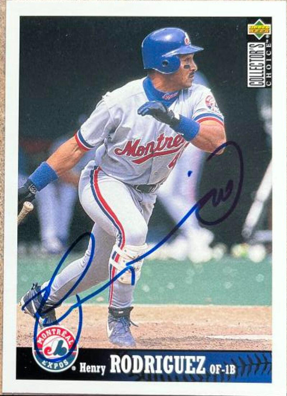 Henry Rodriguez Signed 1997 Collector's Choice Baseball Card - Montreal Expos