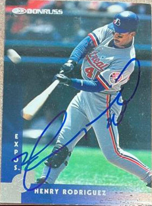 Henry Rodriguez Signed 1997 Donruss Baseball Card - Montreal Expos