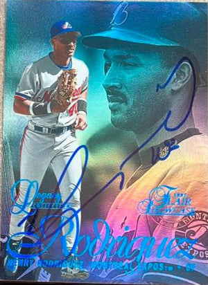 Henry Rodriguez Signed 1997 Flair Showcase Row 2 Baseball Card - Montreal Expos