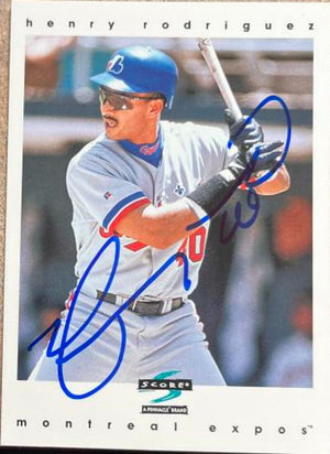 Henry Rodriguez Signed 1997 Score Baseball Card - Montreal Expos #228