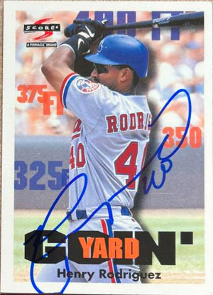 Henry Rodriguez Signed 1997 Score Baseball Card - Montreal Expos #517