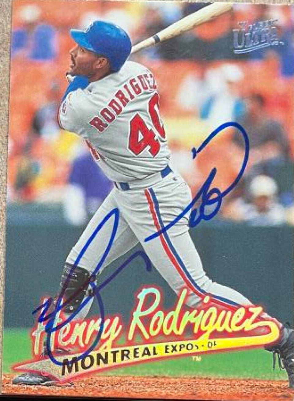 Henry Rodriguez Signed 1997 Fleer Ultra Baseball Card - Montreal Expos