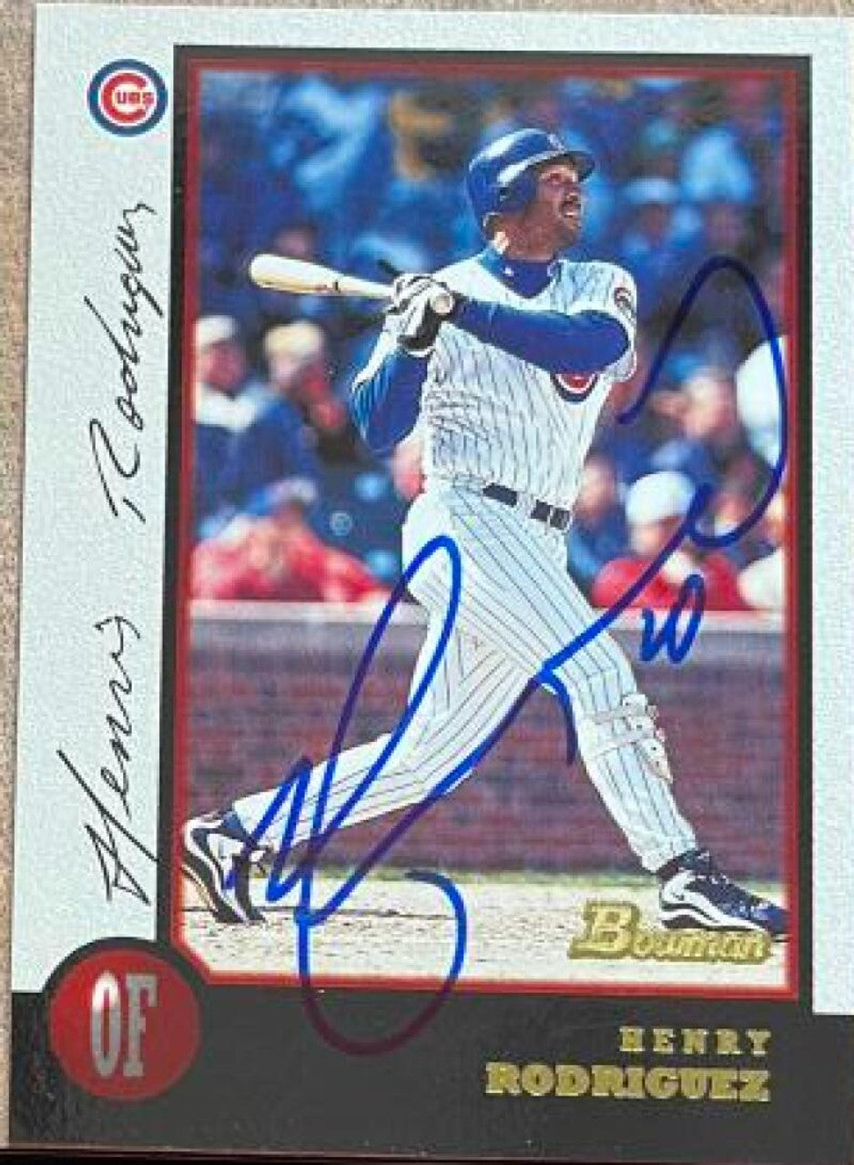 Henry Rodriguez Signed 1998 Bowman Baseball Card - Chicago Cubs