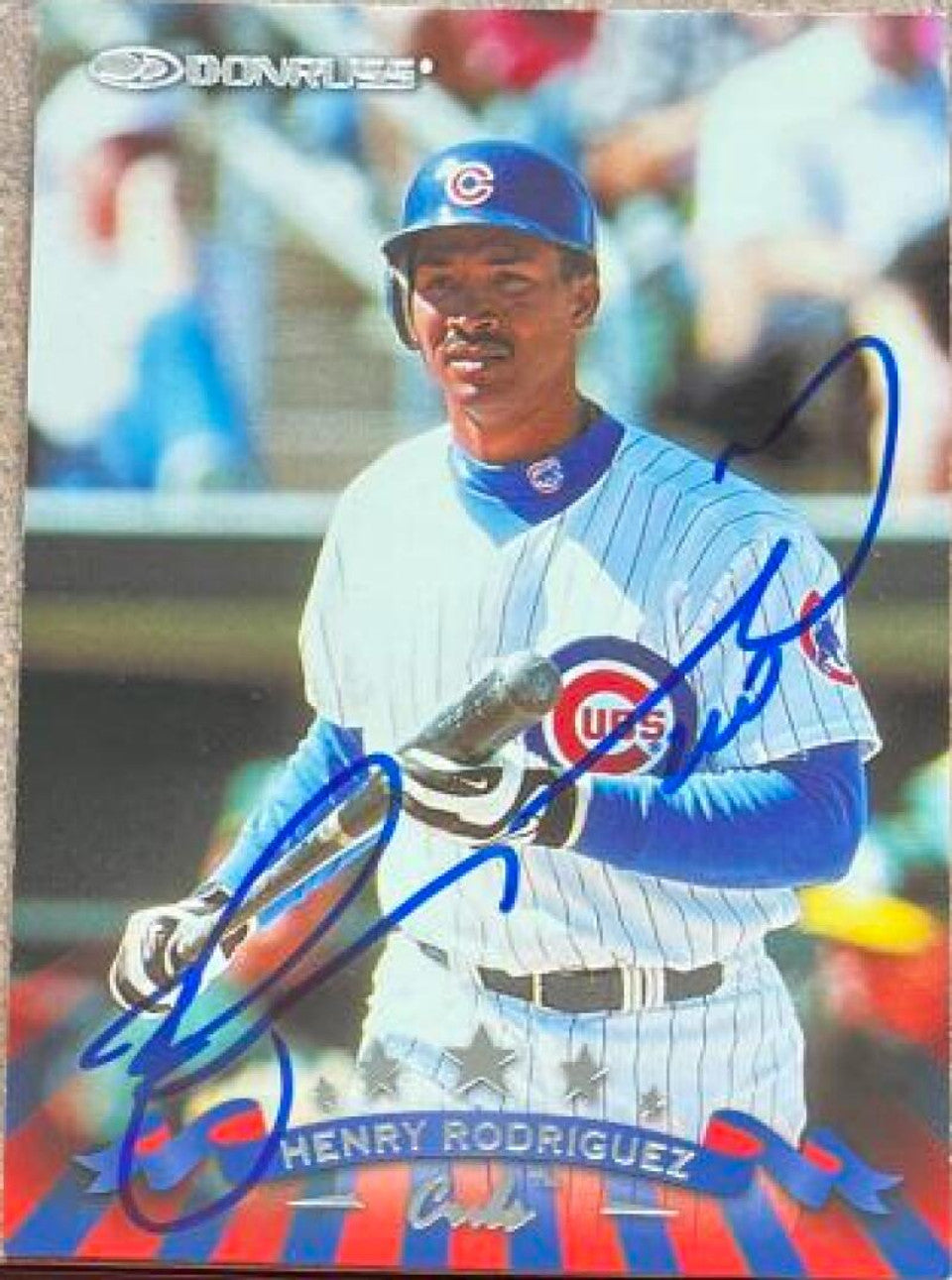 Henry Rodriguez Signed 1998 Donruss Baseball Card - Chicago Cubs