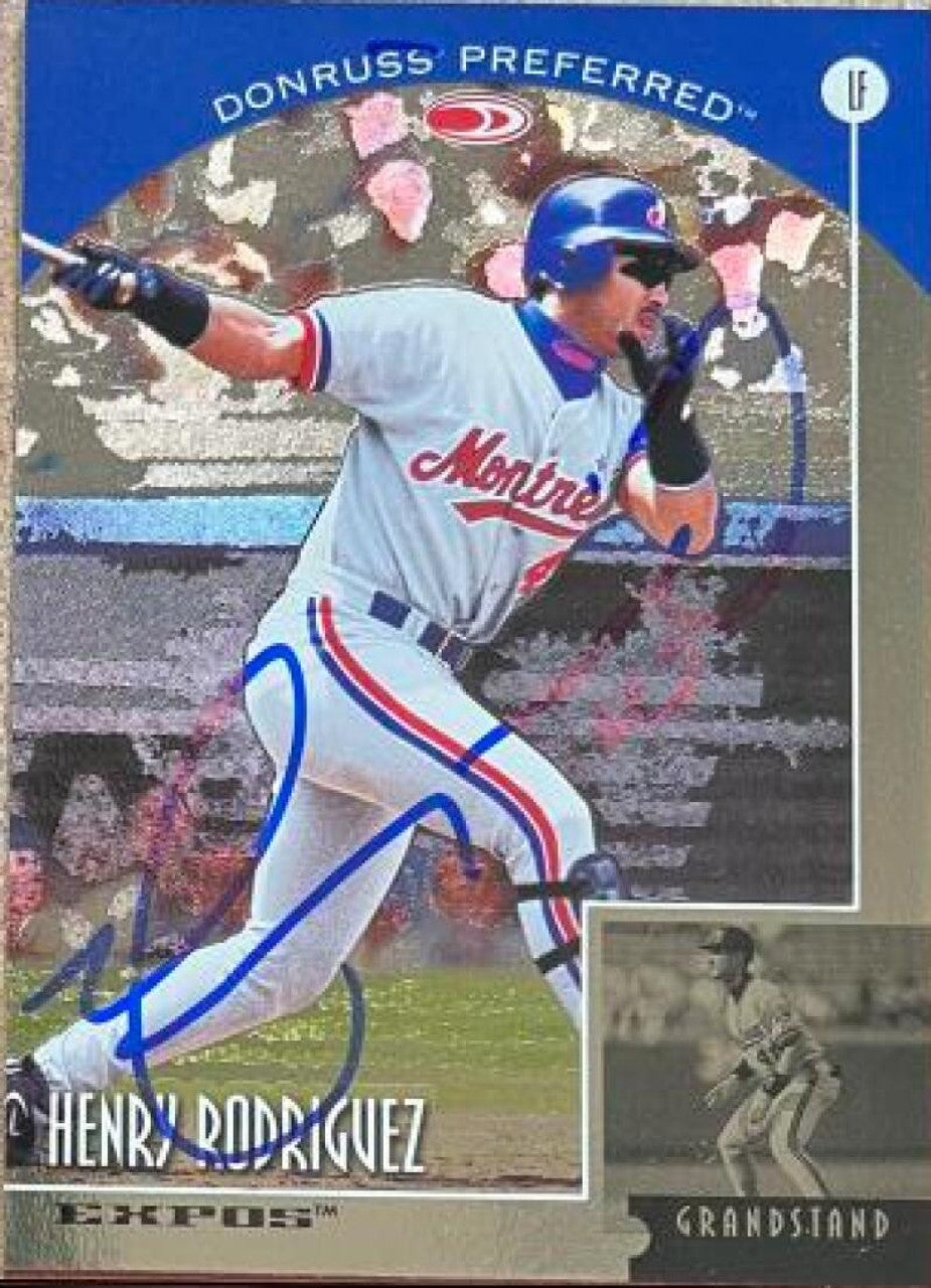 Henry Rodriguez Signed 1998 Donruss Preferred Baseball Card - Montreal Expos