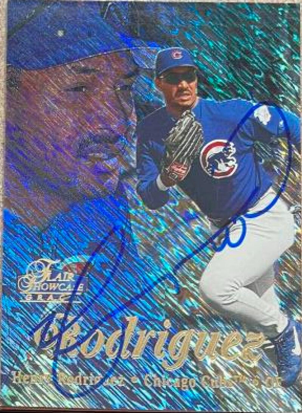 Henry Rodriguez Signed 1998 Flair Showcase Row 1 Baseball Card - Chicago Cubs