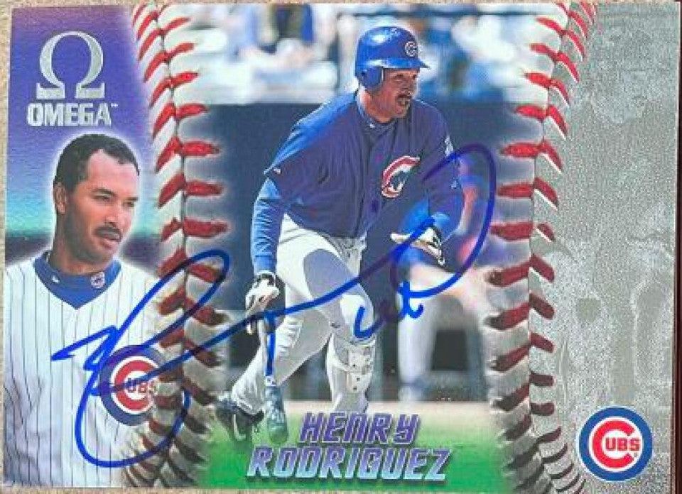 Henry Rodriguez Signed 1998 Pacific Omega Baseball Card - Chicago Cubs