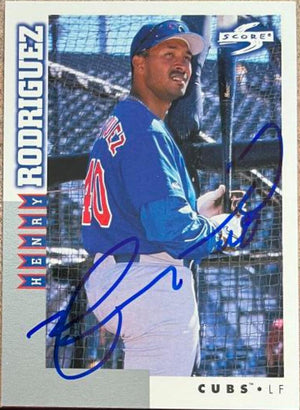 Henry Rodriguez Signed 1998 Score Rookie & Traded Baseball Card - Chicago Cubs