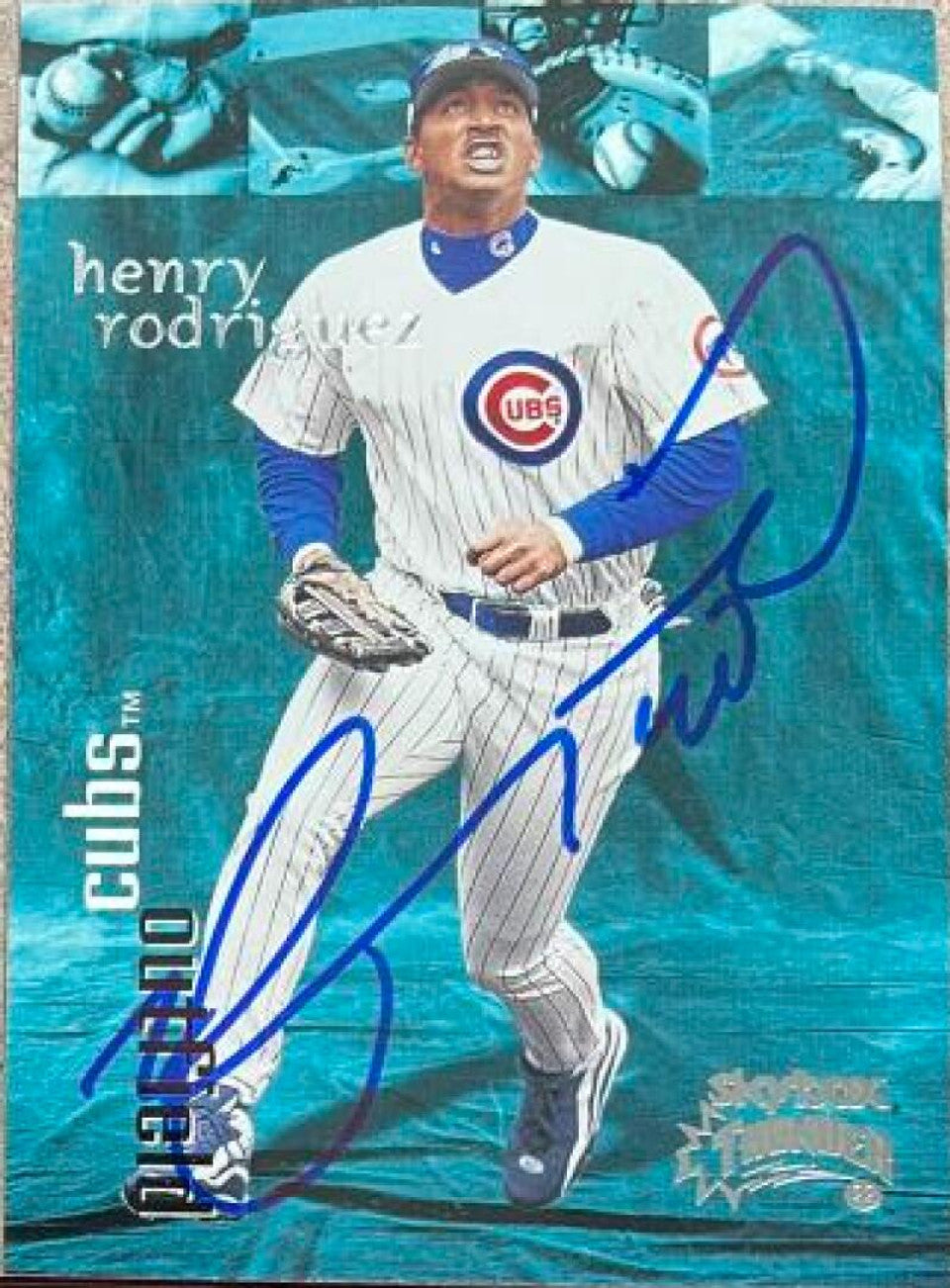 Henry Rodriguez Signed 1999 Skybox Thunder Baseball Card - Chicago Cubs