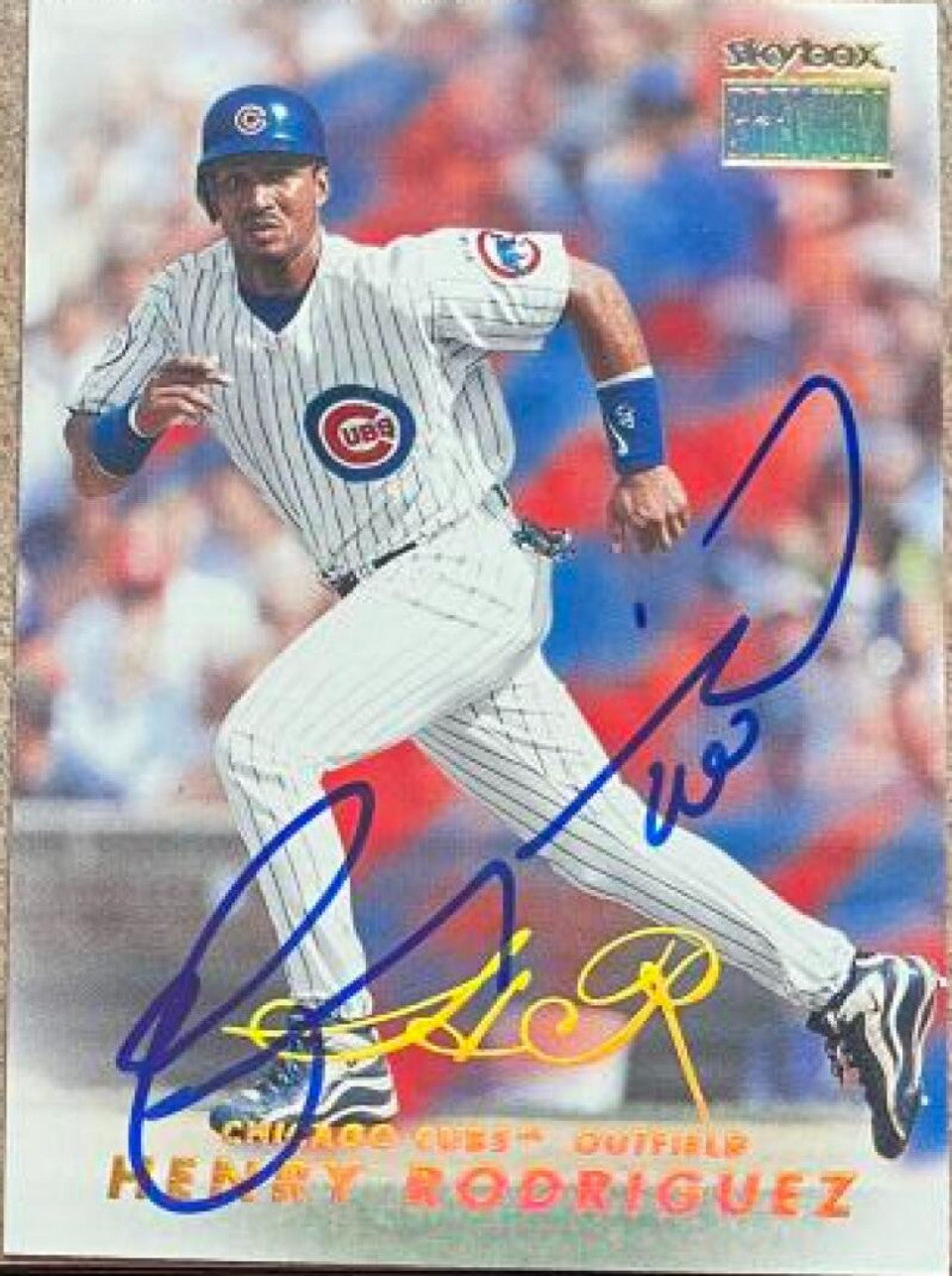 Henry Rodriguez Signed 1999 Skybox Premium Baseball Card - Chicago Cubs