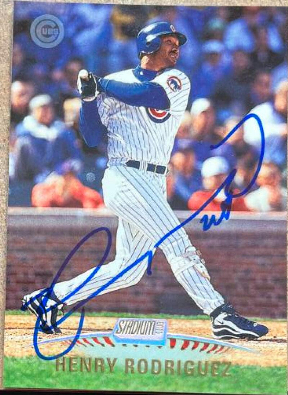 Henry Rodriguez Signed 1999 Stadium Club Baseball Card - Chicago Cubs