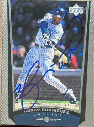 Henry Rodriguez Signed 1999 Upper Deck Baseball Card - Chicago Cubs