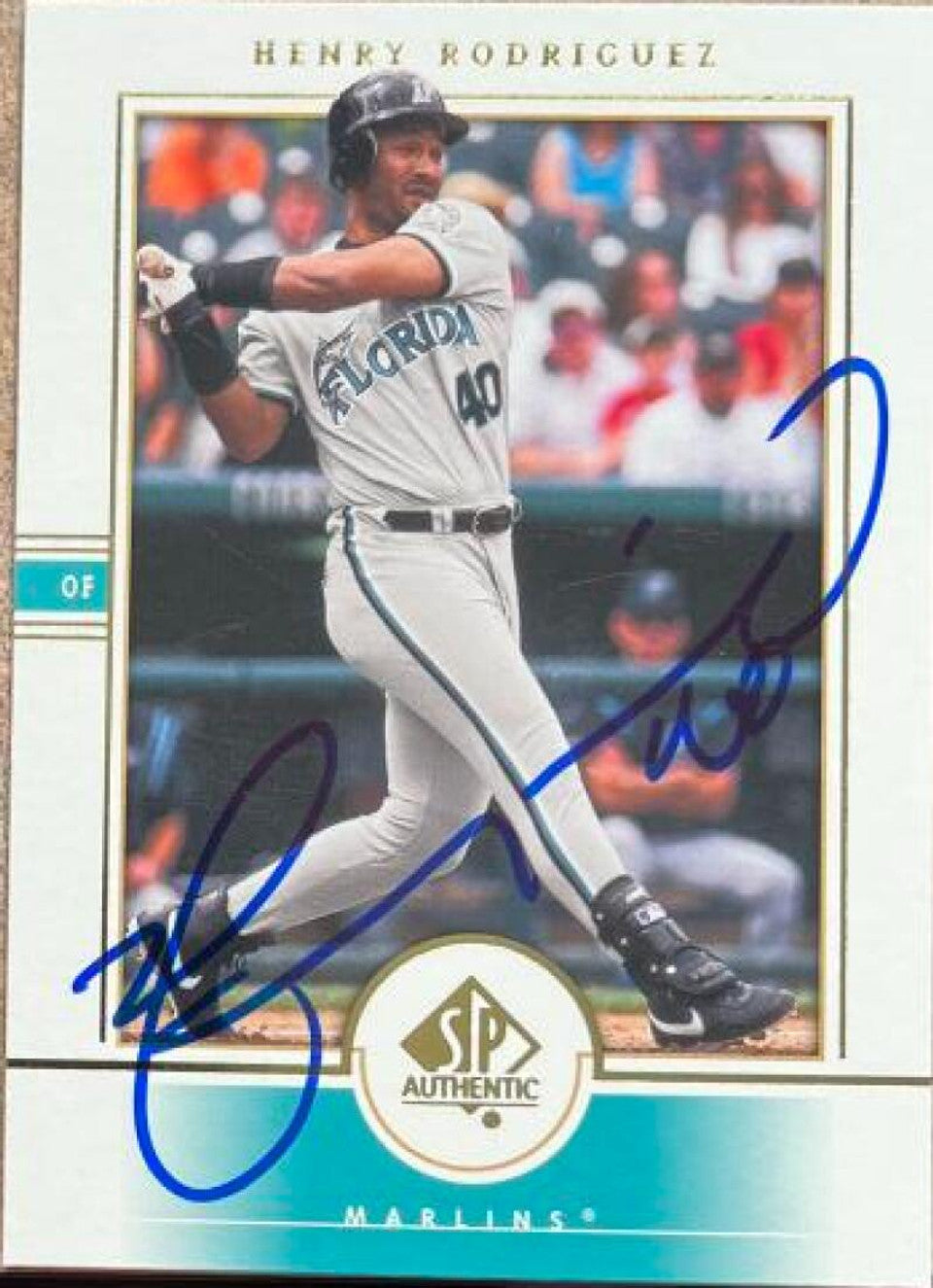 Henry Rodriguez Signed 2000 SP Authentic Baseball Card - Florida Marlins