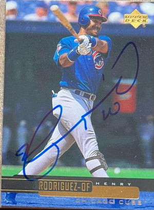 Henry Rodriguez Signed 2000 Upper Deck Baseball Card - Chicago Cubs