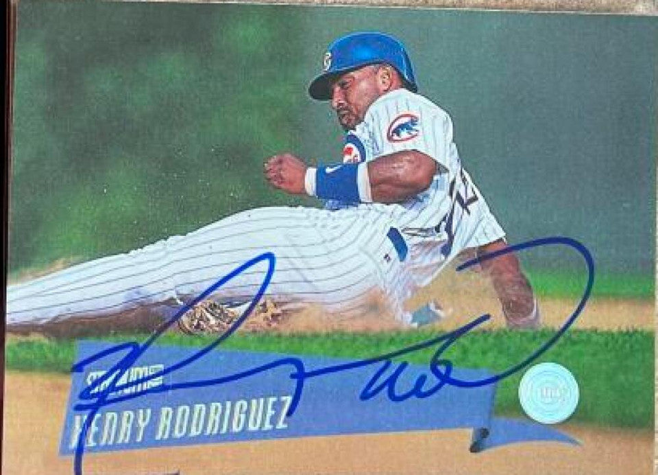 Henry Rodriguez Signed 2000 Stadium Club Baseball Card - Chicago Cubs