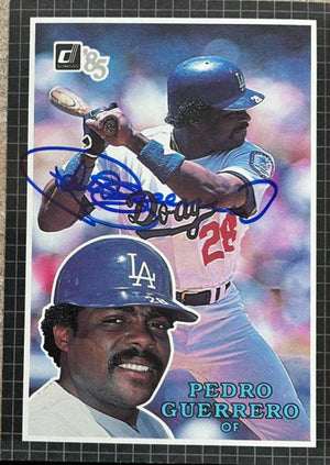 Pedro Guerrero Signed 1985 Donruss Action All-Stars Baseball Card - Los Angeles Dodgers