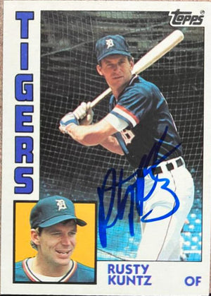 Rusty Kuntz Signed 1984 Topps Traded Baseball Card - Detroit Tigers