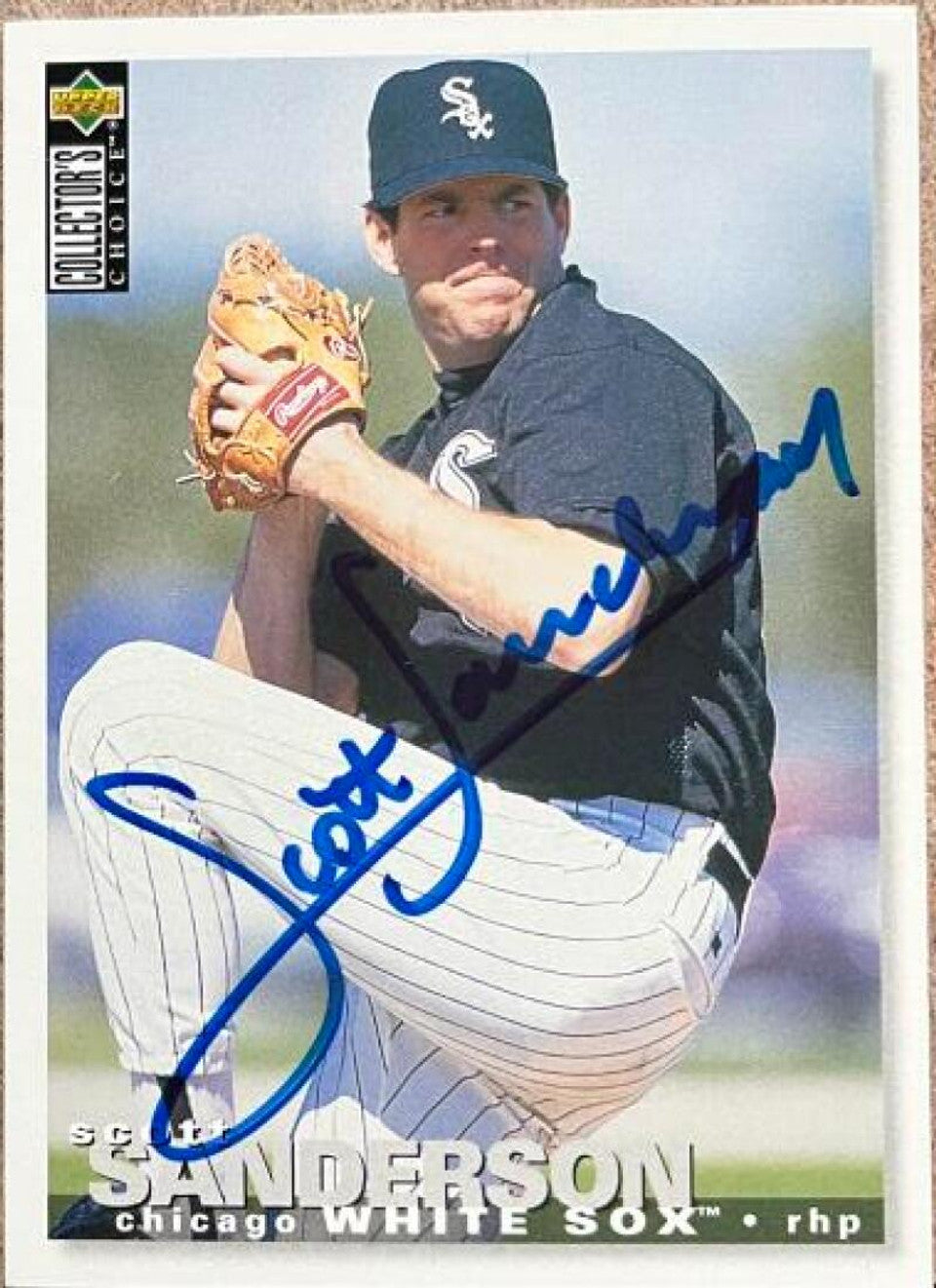 Scott Sanderson Signed 1995 Collector's Choice Baseball Card - Chicago White Sox