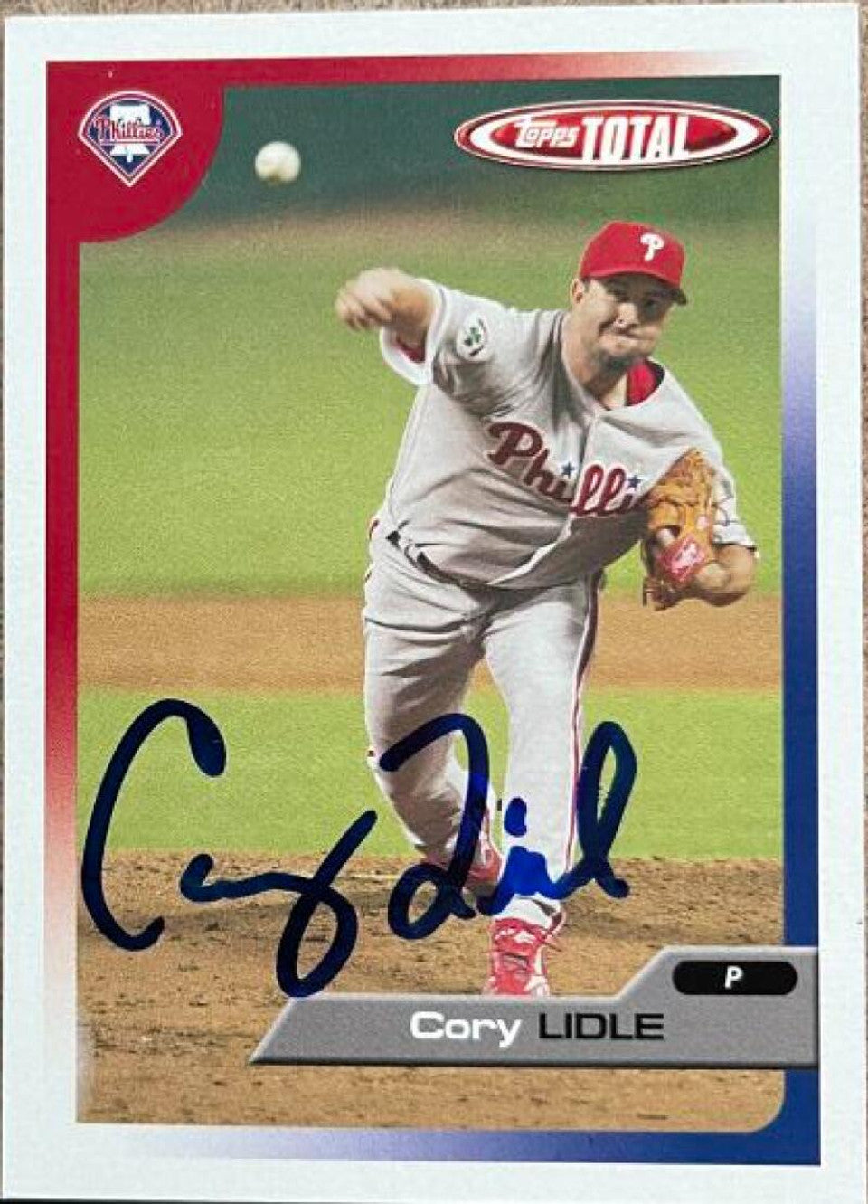 Cory Lidle Signed 2005 Topps Total Baseball Card - Philadelphia Phillies