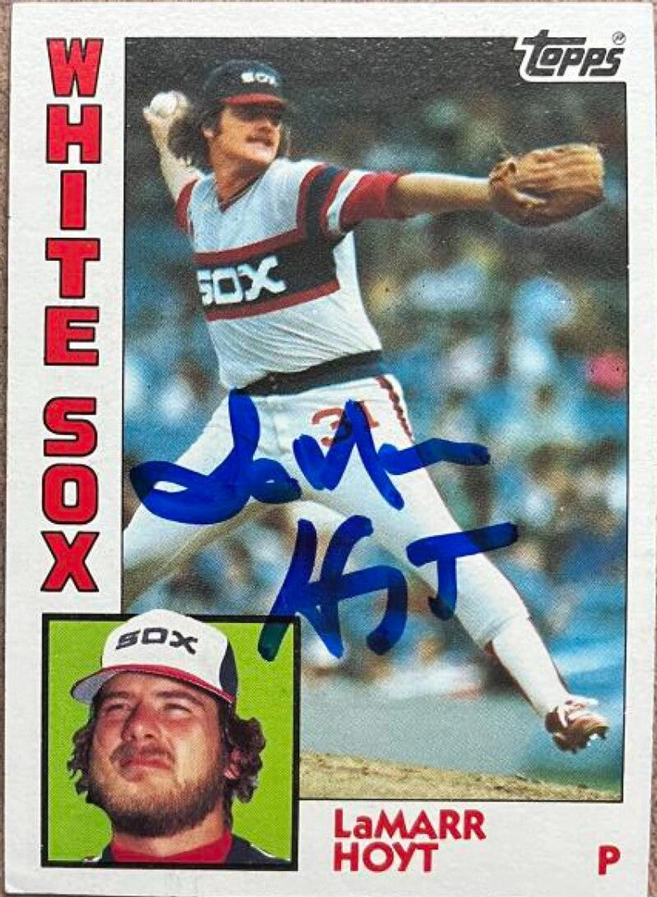 ラマー・ホイト直筆サイン入り 1984 Topps ベースボールカード - シカゴ ホワイトソックス