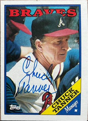 Chuck Tanner Signed 1988 Topps Baseball Card - Atlanta Braves