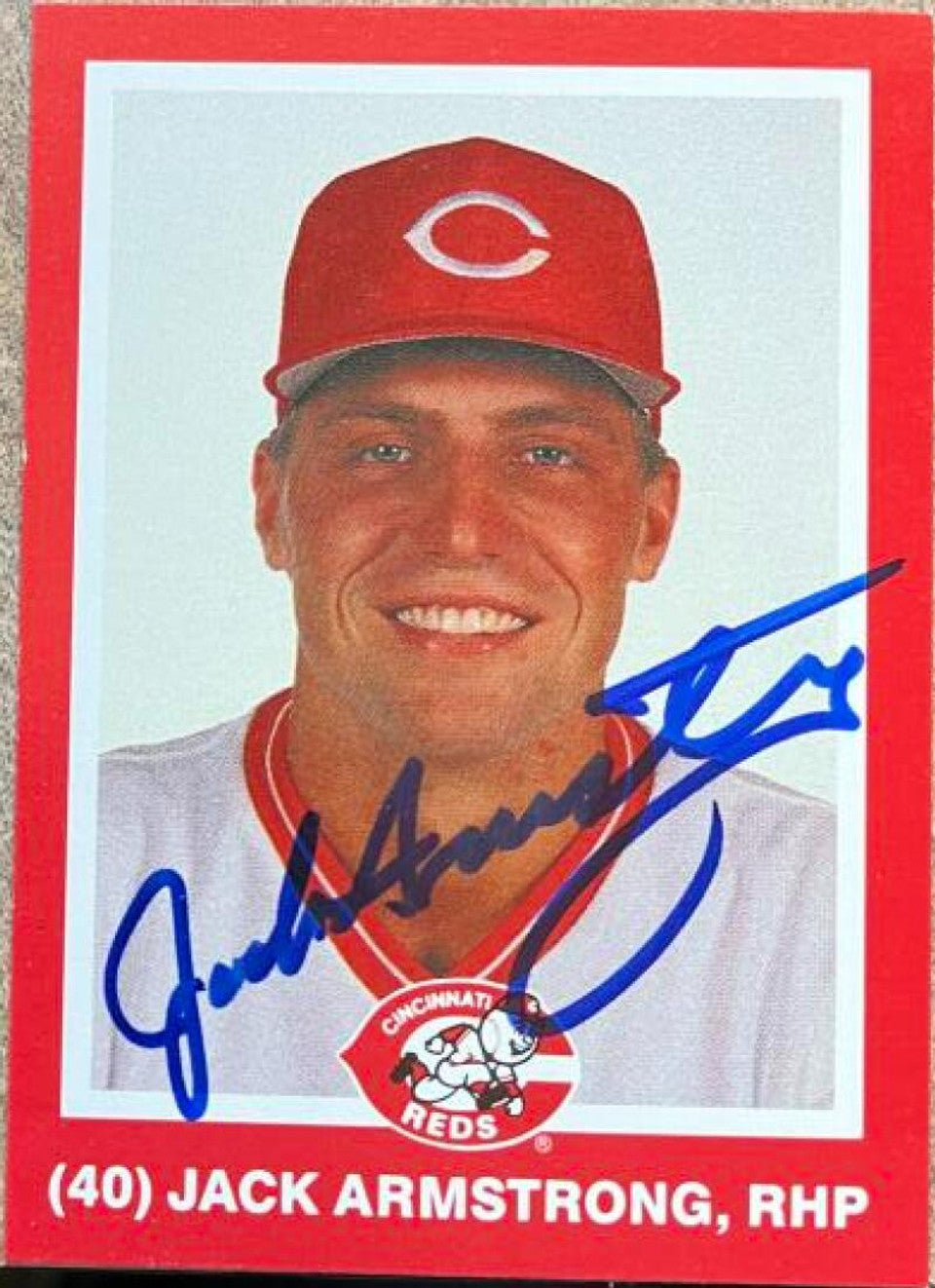 Jack Armstrong Signed 1988 Kahn's Baseball Card - Cincinnati Reds