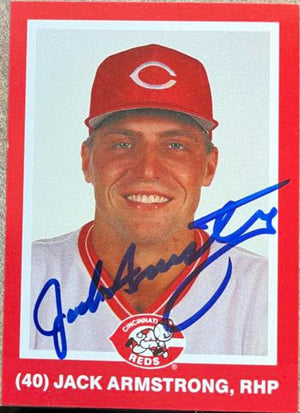 Jack Armstrong Signed 1988 Kahn's Baseball Card - Cincinnati Reds