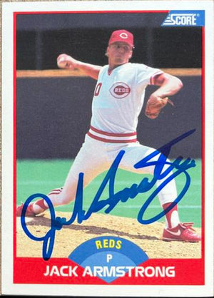 Jack Armstrong Signed 1989 Score Baseball Card - Cincinnati Reds