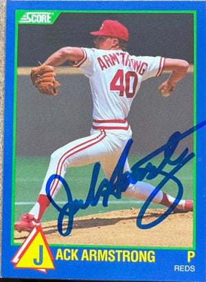 Jack Armstrong Signed 1989 Score 100 Rising Stars Baseball Card - Cincinnati Reds