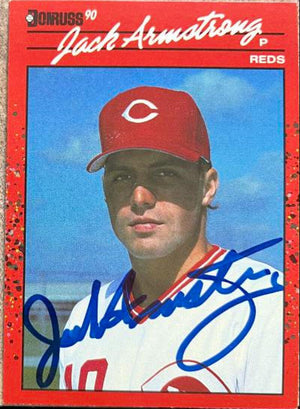 Jack Armstrong Signed 1990 Donruss Baseball Card - Cincinnati Reds