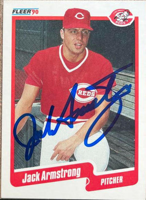 Jack Armstrong Signed 1990 Fleer Baseball Card - Cincinnati Reds