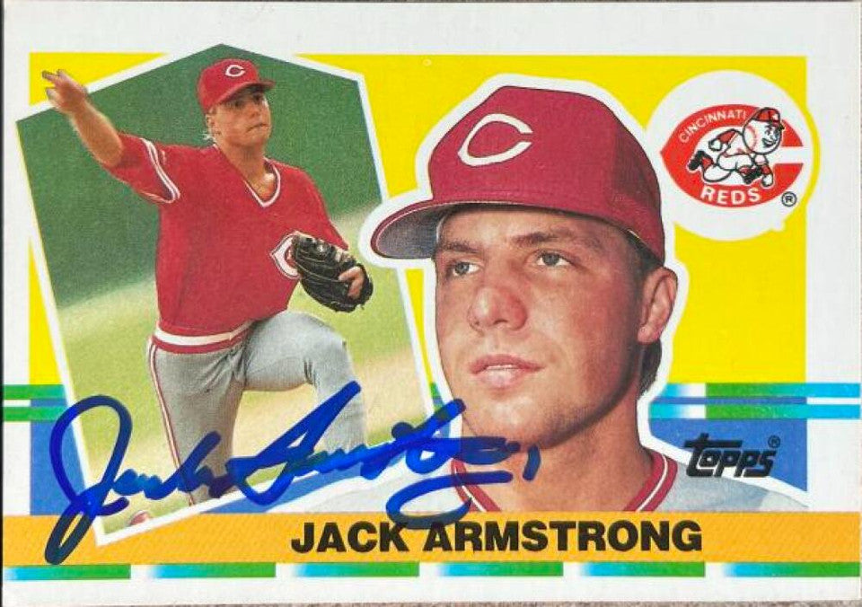 Jack Armstrong Signed 1990 Topps Big Baseball Card - Cincinnati Reds