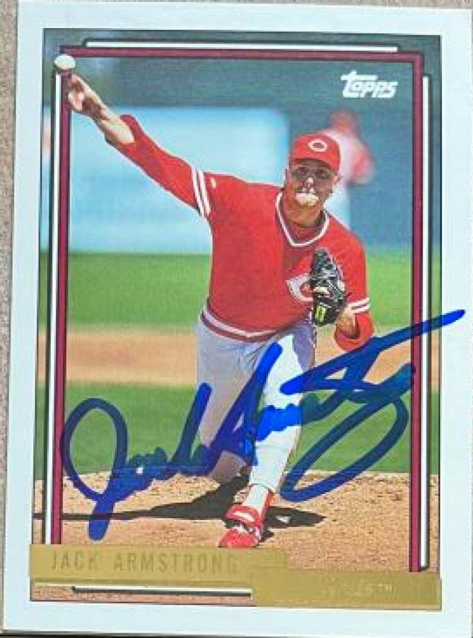 Jack Armstrong Signed 1992 O-Pee-Chee Baseball Card - Cincinnati Reds