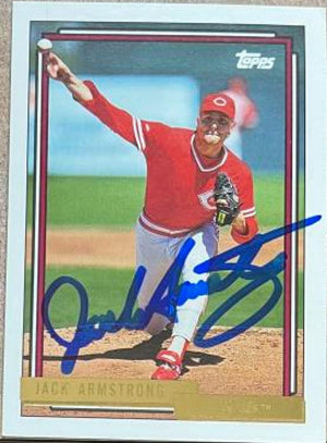 Jack Armstrong Signed 1992 Topps Gold Baseball Card - Cincinnati Reds