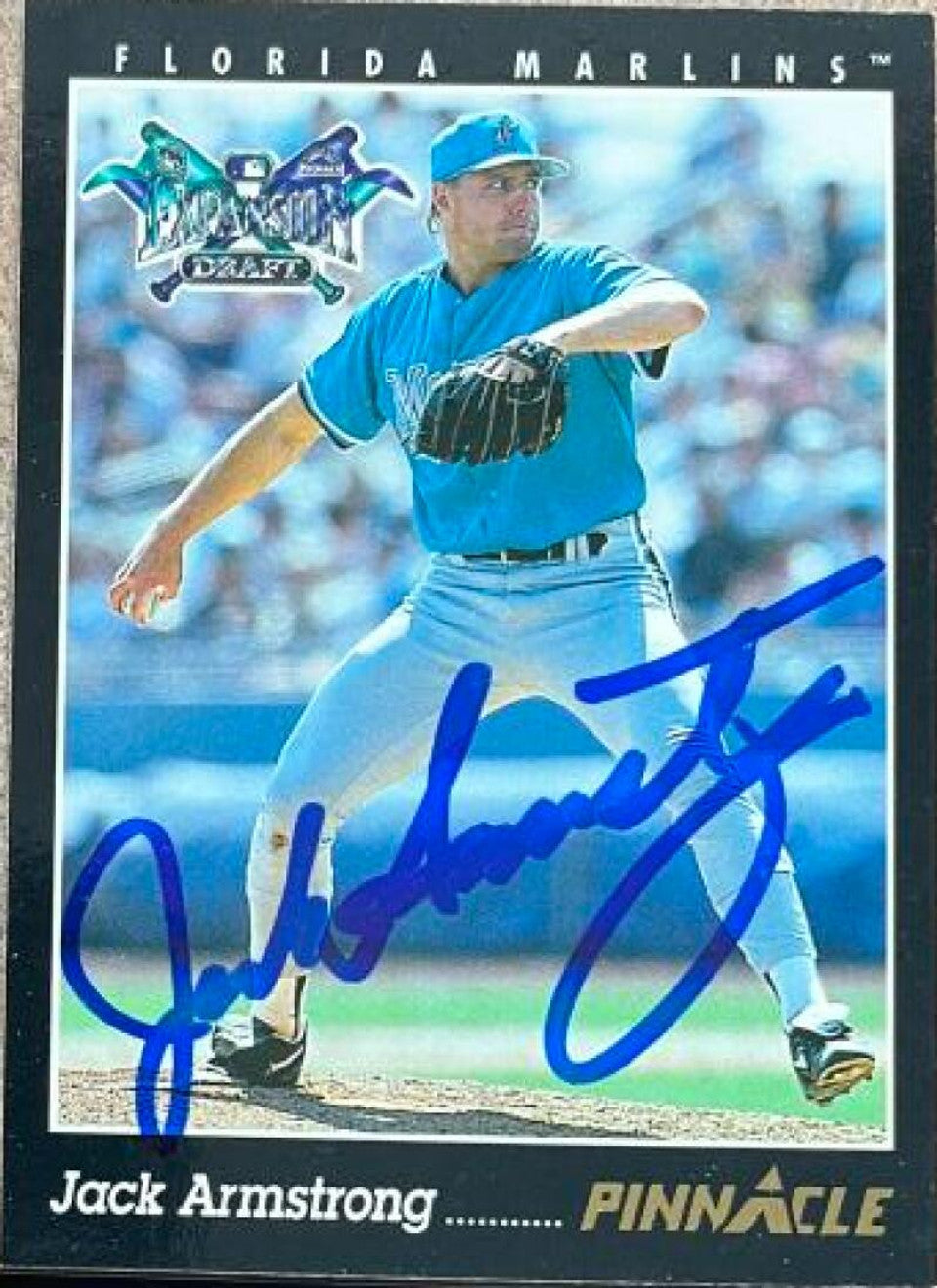 Jack Armstrong Signed 1993 Pinnacle Baseball Card - Florida Marlins