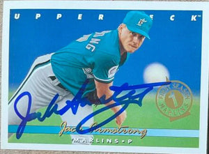 Jack Armstrong Signed 1993 Upper Deck Baseball Card - Florida Marlins