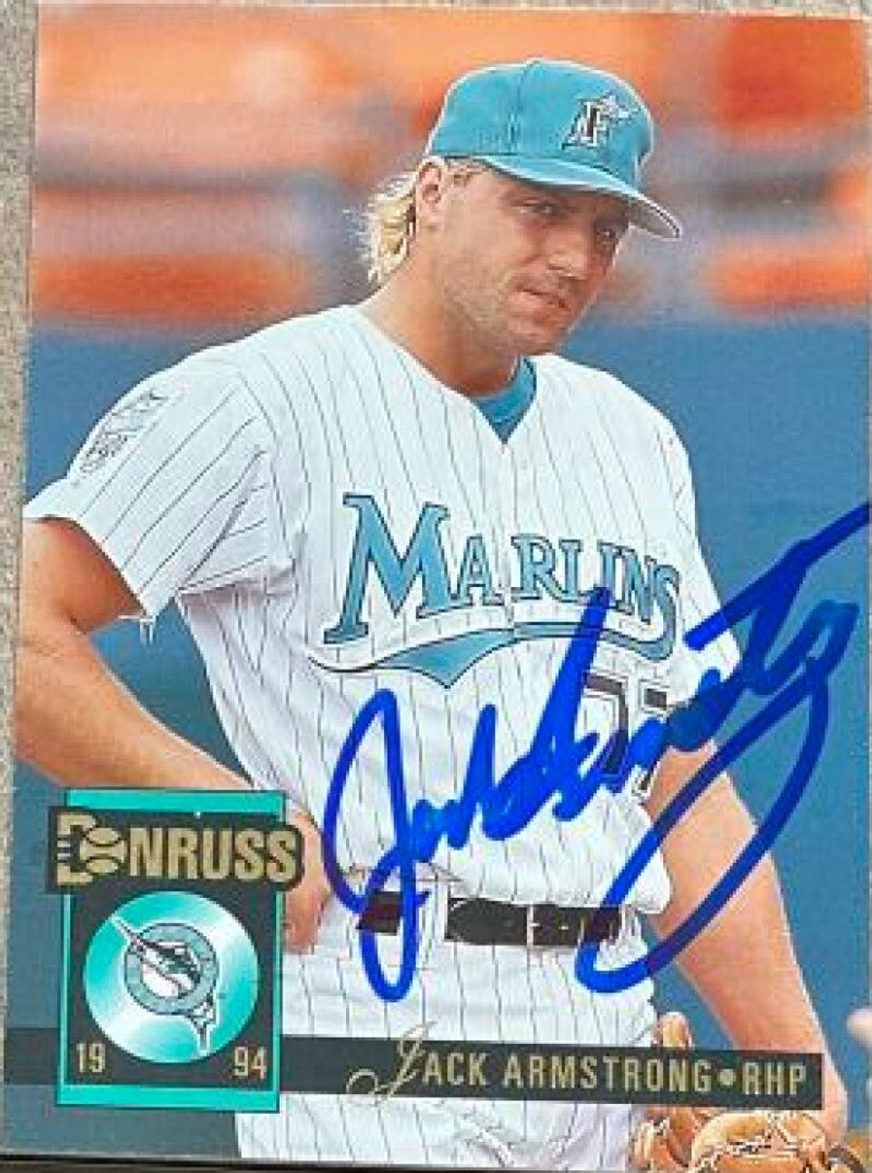 Jack Armstrong Signed 1994 Donruss Baseball Card - Florida Marlins