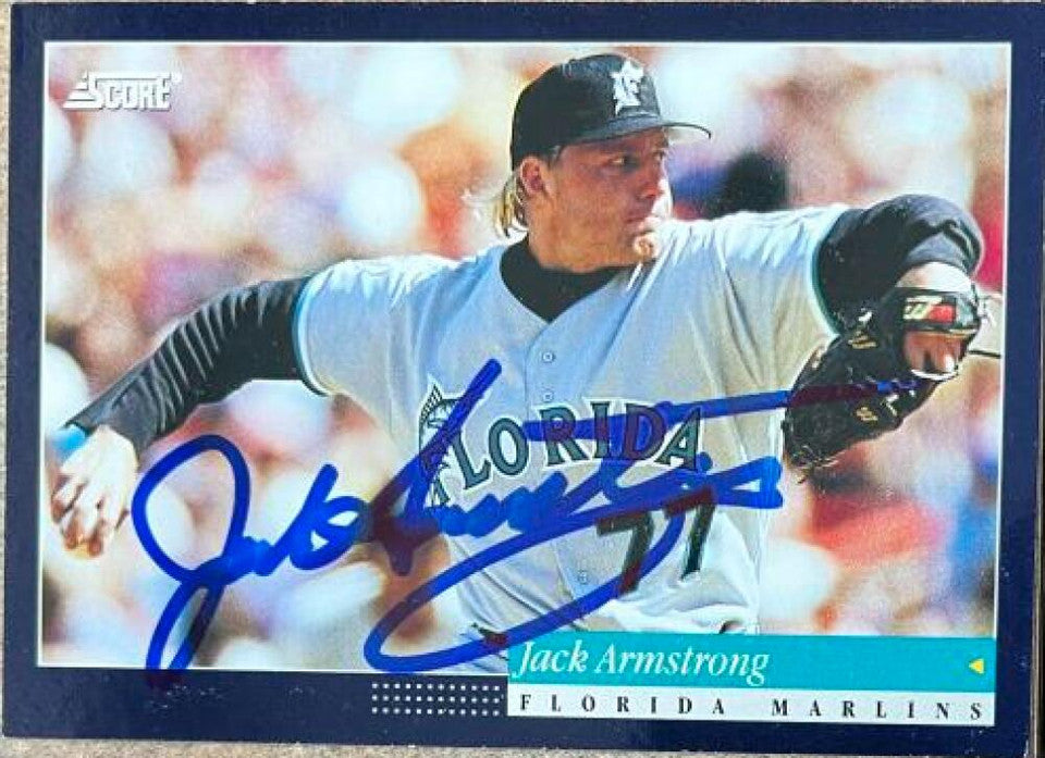 Jack Armstrong Signed 1994 Score Baseball Card - Florida Marlins