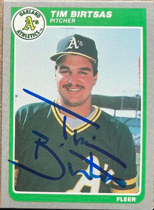 Tim Birtsas Signed 1985 Fleer Update Baseball Card - Oakland A's