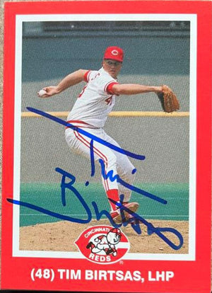 Tim Birtsas Signed 1988 Kahn's Baseball Card - Cincinnati Reds