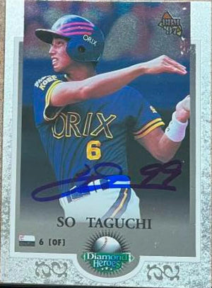 So Taguchi Signed 1997 BBM Diamond Heroes Baseball Card - Orix Bluewave