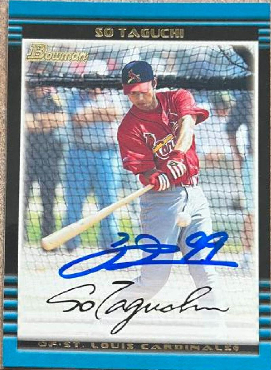 So Taguchi Signed 2002 Bowman Baseball Card - St Louis Cardinals