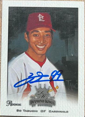 So Taguchi Signed 2002 Donruss Diamond Kings Baseball Card - St Louis Cardinals