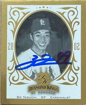 So Taguchi Signed 2002 Donruss Diamond Kings T-204 Baseball Card - St Louis Cardinals